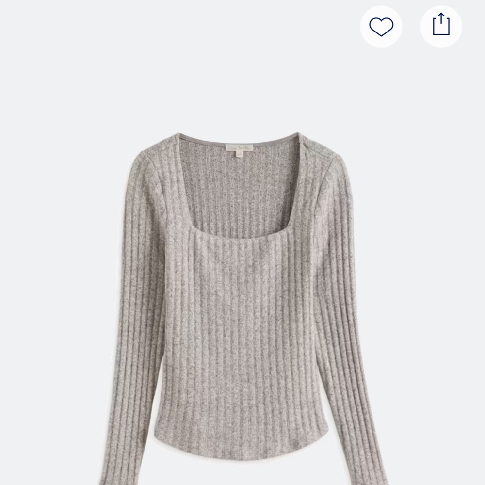 Nine Britton Light Gray Ribbed Sweater - Picture 3 of 3